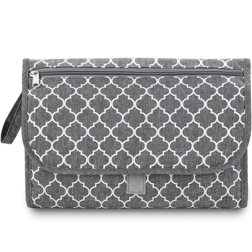 Portable Diaper Changing Pad for Baby Small Diaper Bag Waterproof  (Grey)
